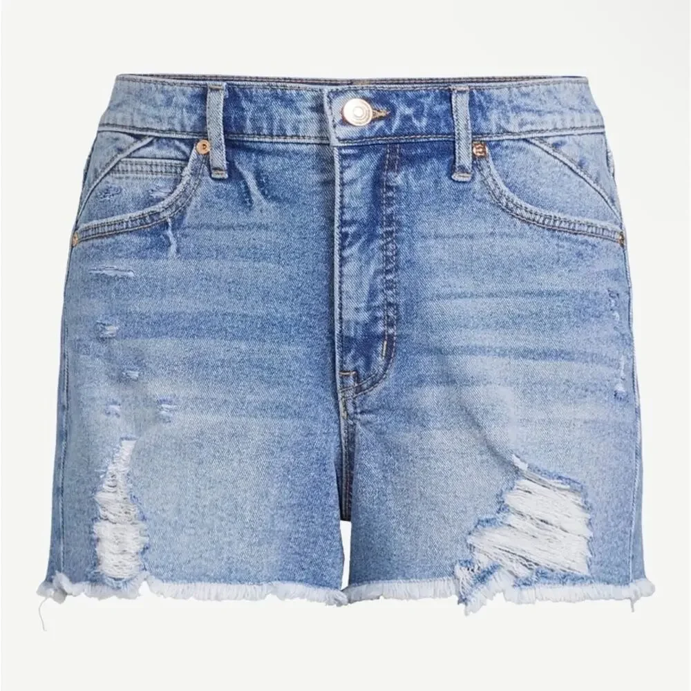 Sofia Jeans Women' Super High RiseFray Hem Shorts Size 16 - Picture 2 of 5